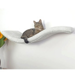 Cat's Atelier Półka na ścianę dla kota fala symetryczna lewa 75cm - ceglany brąz