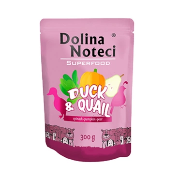 Dolina Noteci Superfood kaczka i przepiórka 300 g karma dla psów dorosłych