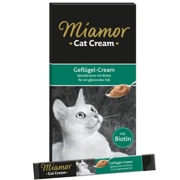 Miamor Cat Cream przysmak krem z drobiem dla kota 6x15g