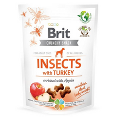 Brit Crunchy Snack Insect with Turkey 200g - owady, indyk i jabłko przysmak dla psa