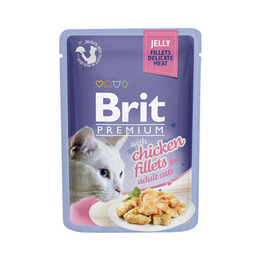 Brit Premium fileciki z kurczaka w galarecie karma dla kota 85g