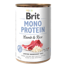 Brit Mono Protein Lamb & Rice 400g - mokra karma dla psów