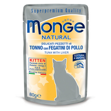 Monge Natural Kitten Tuna Liver karma dla kociąt Tuńczyk Wątróbka 80g