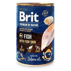 Brit Premium by Nature Fish with Fish Skin wilgotna karma dla psów, 400g