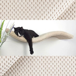 Cat's Atelier Półka na ścianę dla kota fala symetryczna lewa 75cm - kremowa