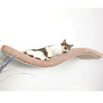 Cat's Atelier Półka na ścianę dla kota fala symetryczna lewa 75cm - granatowa