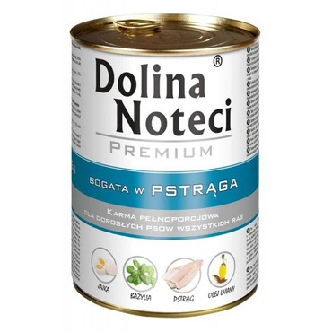 Dolina Noteci Premium - Pstrąg puszka 400g - karma dla psów dorosłych