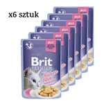 Zestaw Brit Premium fileciki z kurczaka w galarecie karma dla kota 85g x6