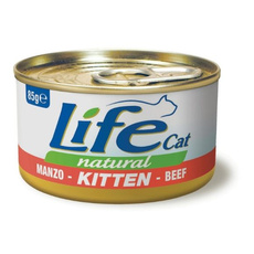 Life Cat Natural Kitten Wołowina mokra karma dla kociąt puszka 85g