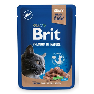 Brit Premium by Nature Cat Sterilised 100g wątróbka w sosie