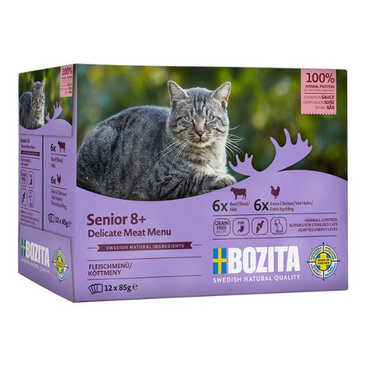 Bozita kot Senior mix kurczak, wołowina w sosie 12 x 85g