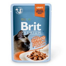 Brit Premium Cat Turkey Fillets sos 85g filety z indyka w sosie - karma dla kotów dorosłych