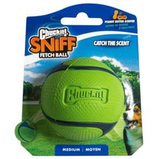 Chuckit! Sniff Fetch Ball Medium piłka o zapachu masła orzechowego