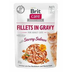 Brit Care Cat Salmon filety z łososia w sosie karma dla kotów 85g