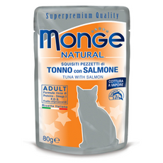 Monge Natural Tuna Salmon karma dla kotów Tuńczyk Łosoś 80g