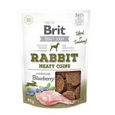 Brit Jerky Snack Rabbit Meaty Coins 80g mięsny przysmak dla psa