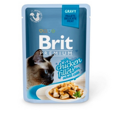 Brit Premium Cat Chicken Fillets sos 85g filety z kurczaka w sosie - karma dla kotów dorosłych