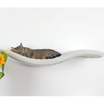 Cat's Atelier Półka na ścianę dla kota fala symetryczna lewa 75cm - beżowa