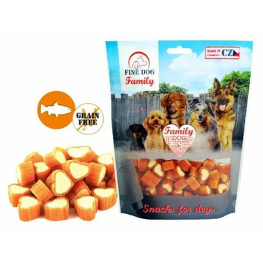 Fine Dog Family Salmon Hearts przysmak dla psa z łososiem 200g