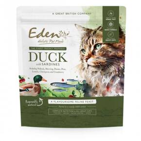 Eden Kaczka i Sardynka - sucha karma dla kotów - 1,5 kg